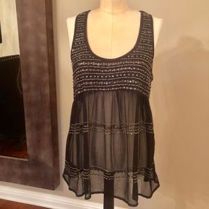 American Rag black race back top